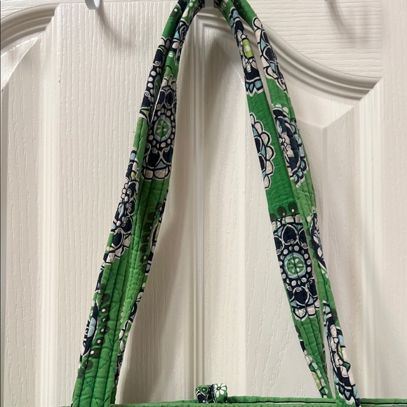 Vera Bradley Green Quilted Tote with Floral Medallions - Picture 5 of 7